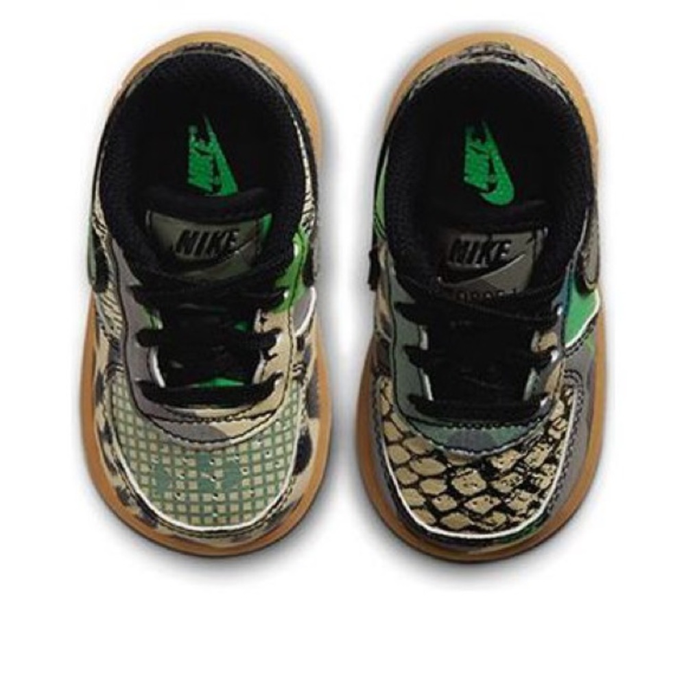 RARE Nike Air Force 1 City of Dreams | US Toddler 7C - Black Green Animal NWOT - Picture 7 of 11